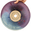 Pot à bonsaï rond bleu et violet - 285 x 285 x 115 mm