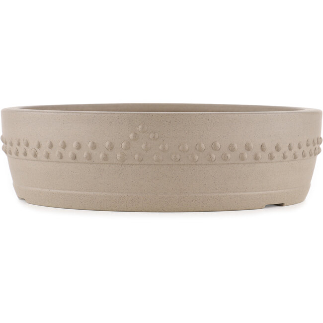 Ronde ongeglazuurde bonsaipot van Itouen - 265 x 265 x 75 mm