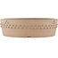 Round unglazed bonsai pot by Shoko - 255 x 255 x 72 mm