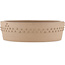 Round unglazed bonsai pot by Shoko - 255 x 255 x 72 mm