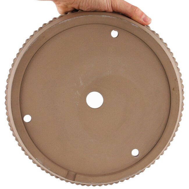 Vaso bonsai rotondo non smaltato di Shoko - 255 x 255 x 72 mm