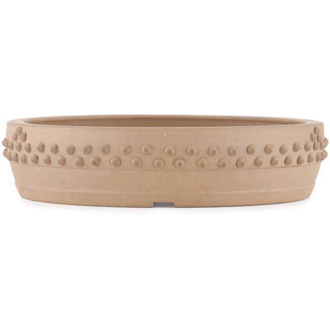 Maceta para bonsái redonda sin esmaltar de Shoko - 220 x 220 x 50 mm