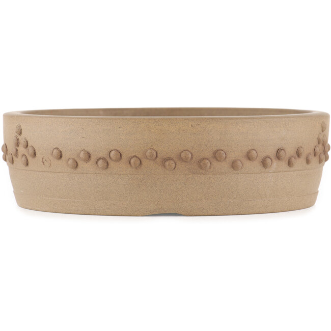 Maceta para bonsái redonda sin esmaltar de Itouen - 215 x 215 x 60 mm