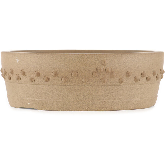 Maceta para bonsái redonda sin esmaltar de Itouen - 195 x 195 x 60 mm