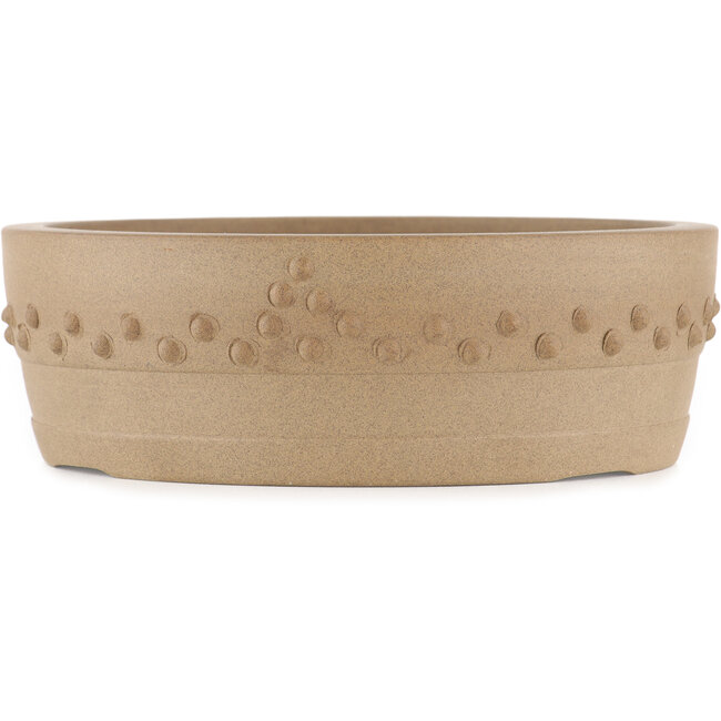 Maceta para bonsái redonda sin esmaltar de Itouen - 195 x 195 x 60 mm