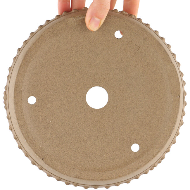 Maceta para bonsái redonda sin esmaltar de Itouen - 195 x 195 x 60 mm
