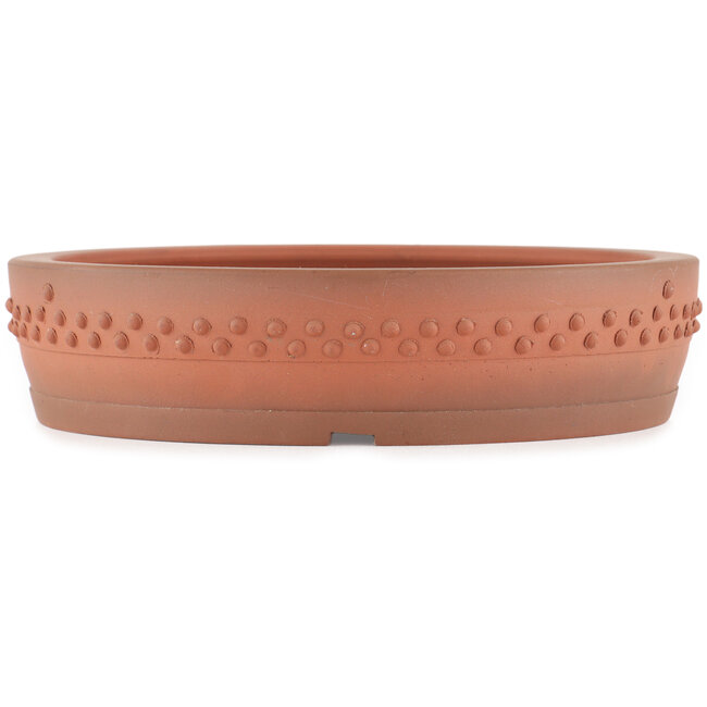 Maceta para bonsái redonda sin esmaltar de Shoko - 235 x 235 x 55 mm