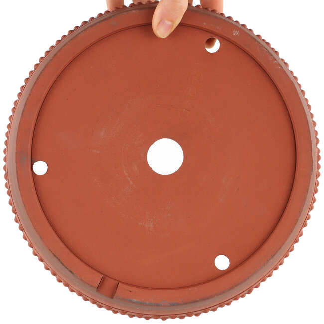 Maceta para bonsái redonda sin esmaltar de Shoko - 235 x 235 x 55 mm