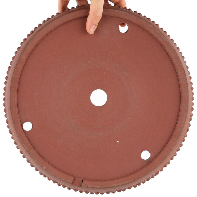 Runder unglasierter Bonsai-Topf von Shoko - 285 x 285 x 65 mm