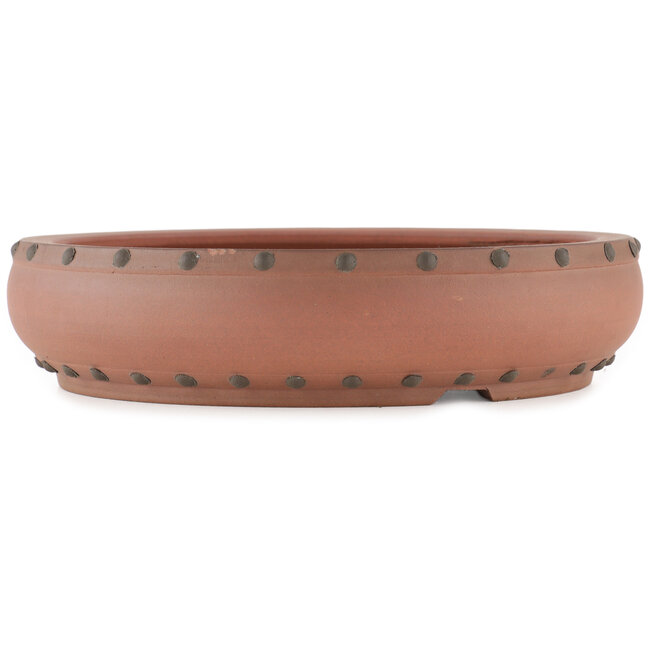 Ronde ongeglazuurde bonsaipot van Itouen - 260 x 260 x 60 mm