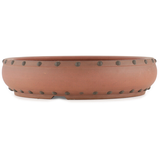 Ronde ongeglazuurde bonsaipot van Itouen - 260 x 260 x 60 mm