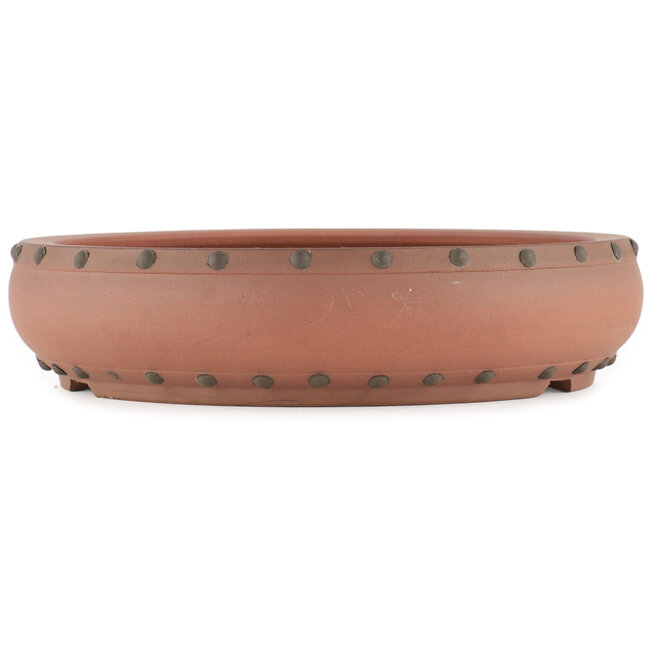 Ronde ongeglazuurde bonsaipot van Itouen - 260 x 260 x 60 mm