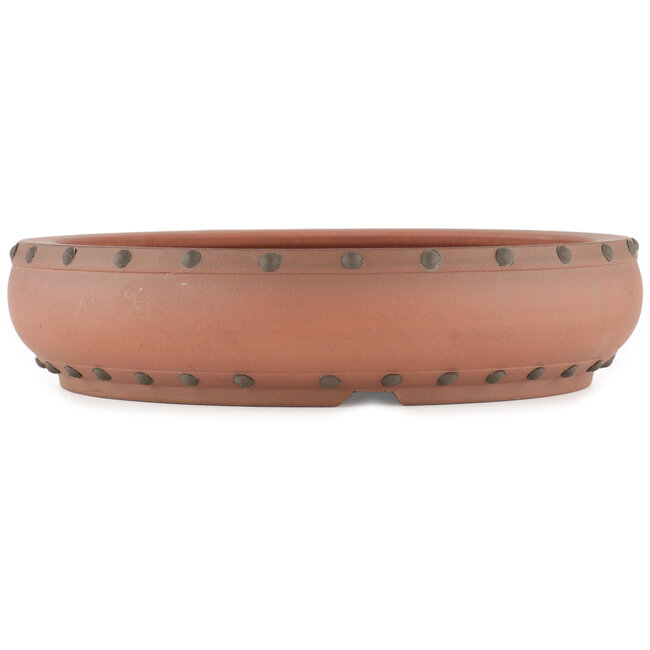 Maceta para bonsái redonda sin esmaltar de Itouen - 260 x 260 x 60 mm