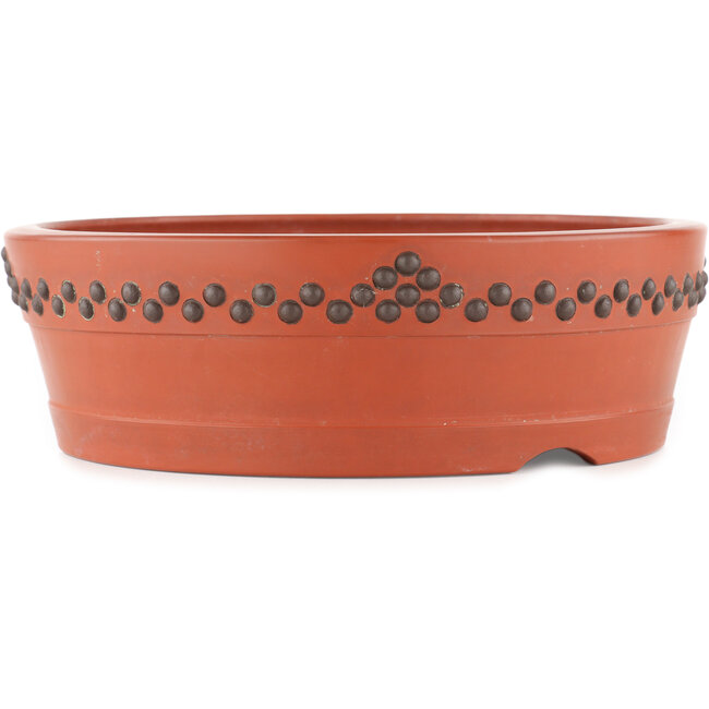 Round unglazed bonsai pot - 270 x 270 x 85 mm