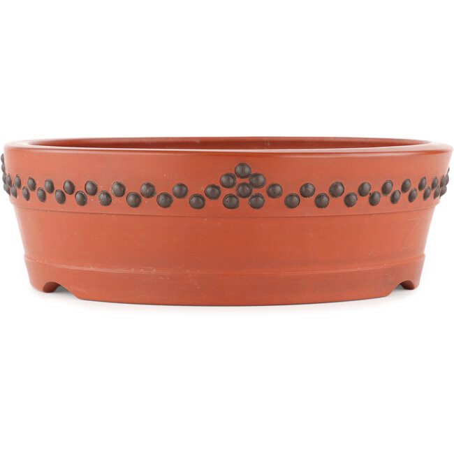 Round unglazed bonsai pot - 270 x 270 x 85 mm