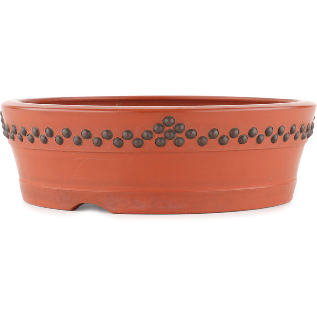 Round unglazed bonsai pot - 270 x 270 x 85 mm