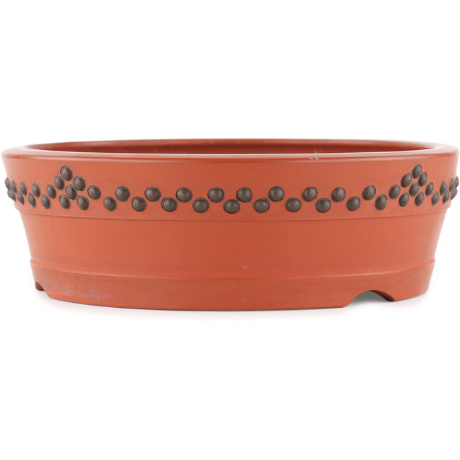 Round unglazed bonsai pot - 270 x 270 x 85 mm