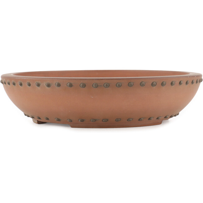 Ronde ongeglazuurde bonsaipot van Itouen - 260 x 260 x 60 mm