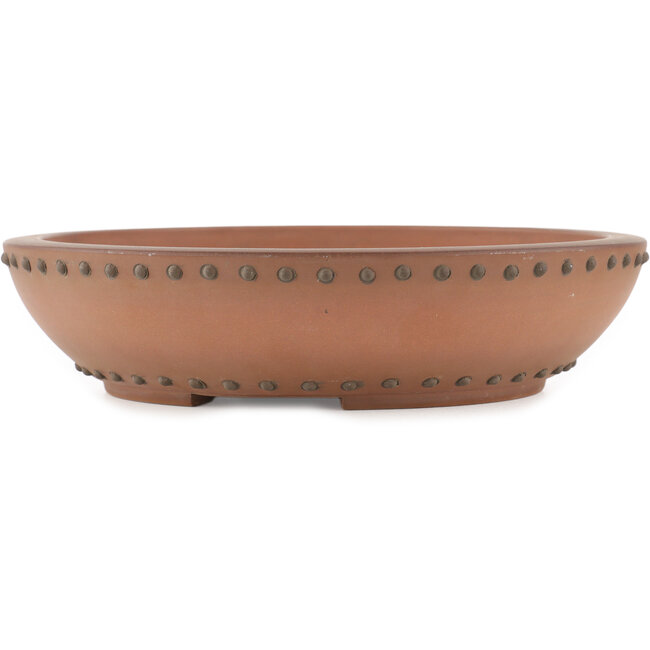 Ronde ongeglazuurde bonsaipot van Itouen - 260 x 260 x 60 mm