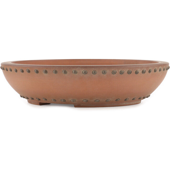 Ronde ongeglazuurde bonsaipot van Itouen - 260 x 260 x 60 mm