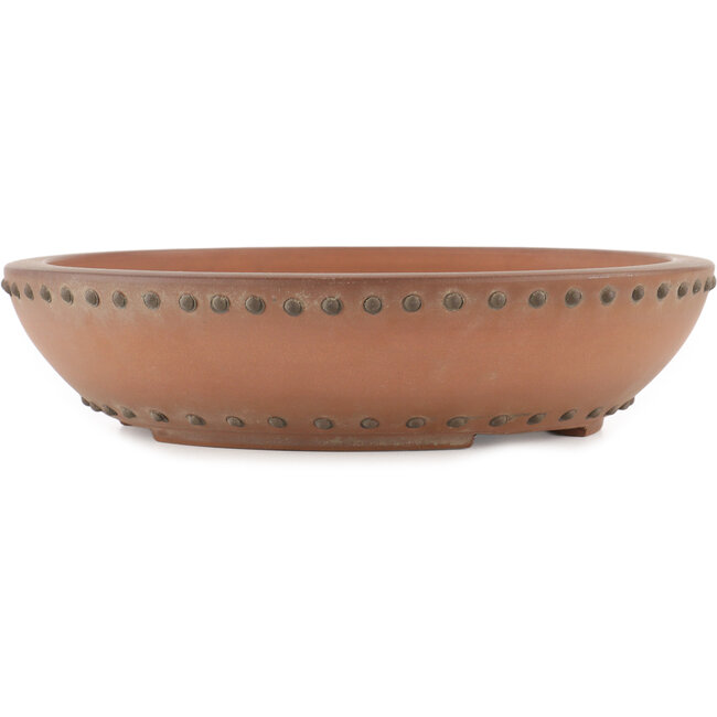 Ronde ongeglazuurde bonsaipot van Itouen - 260 x 260 x 60 mm