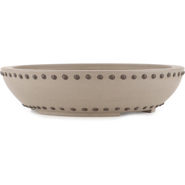 Ronde ongeglazuurde bonsaipot van Itouen - 265 x 265 x 60 mm