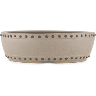 Ito(u)en 235 mm round unglazed bonsai pot by Itouen, Japan