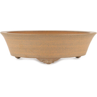 Ito(u)en 250 mm round unglazed bonsai pot by Itouen, Japan