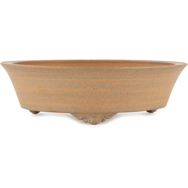 Maceta para bonsái redonda sin esmaltar de Itouen - 250 x 250 x 75 mm