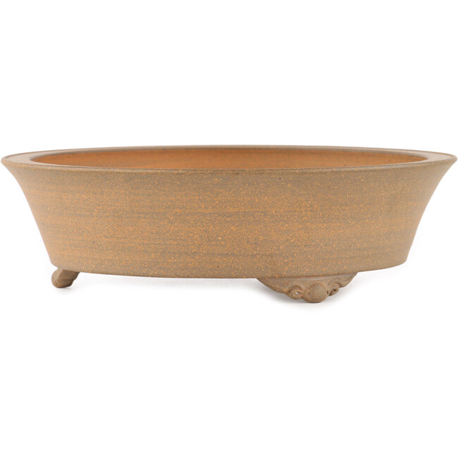 Round unglazed bonsai pot by Itouen - 250 x 250 x 75 mm