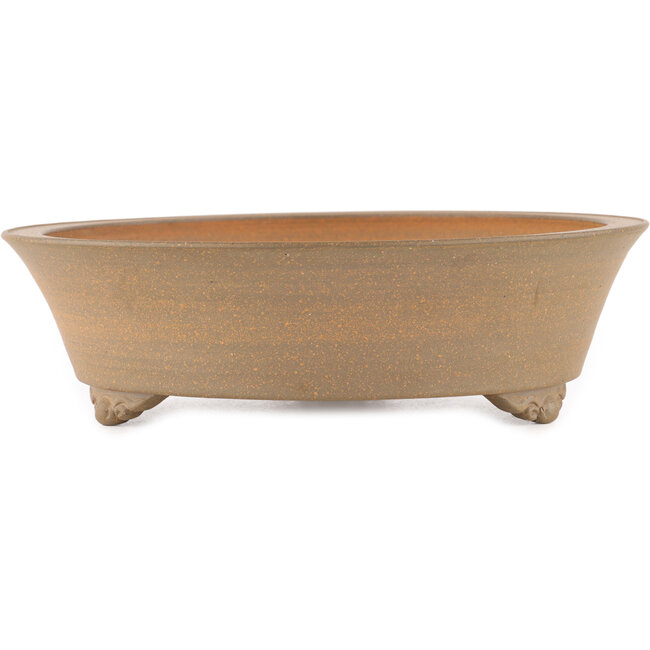 Round unglazed bonsai pot by Itouen - 250 x 250 x 75 mm