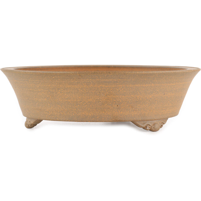 Round unglazed bonsai pot by Itouen - 250 x 250 x 75 mm