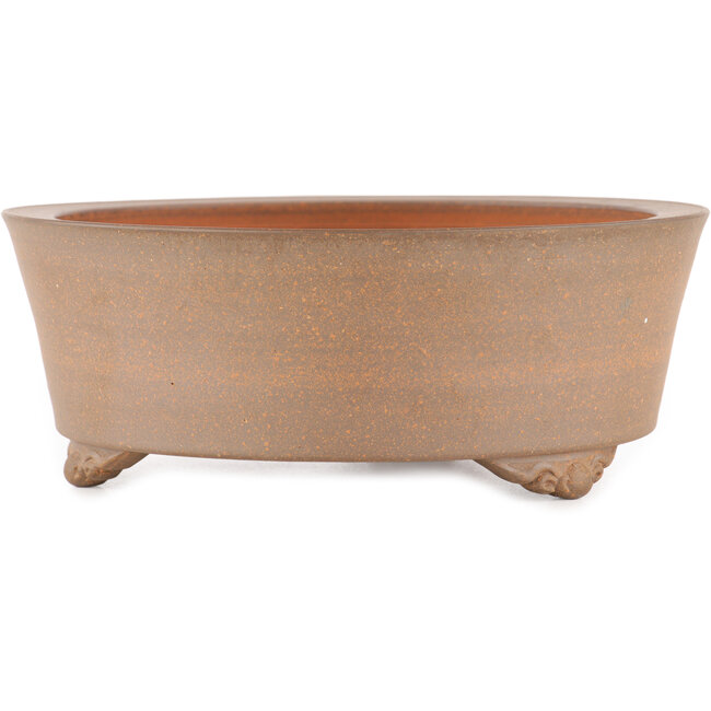 Ronde ongeglazuurde bonsaipot van Itouen - 205 x 205 x 80 mm