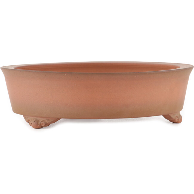 Round unglazed bonsai pot by Itouen - 223 x 223 x 65 mm