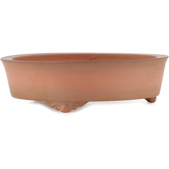 Round unglazed bonsai pot by Itouen - 223 x 223 x 65 mm