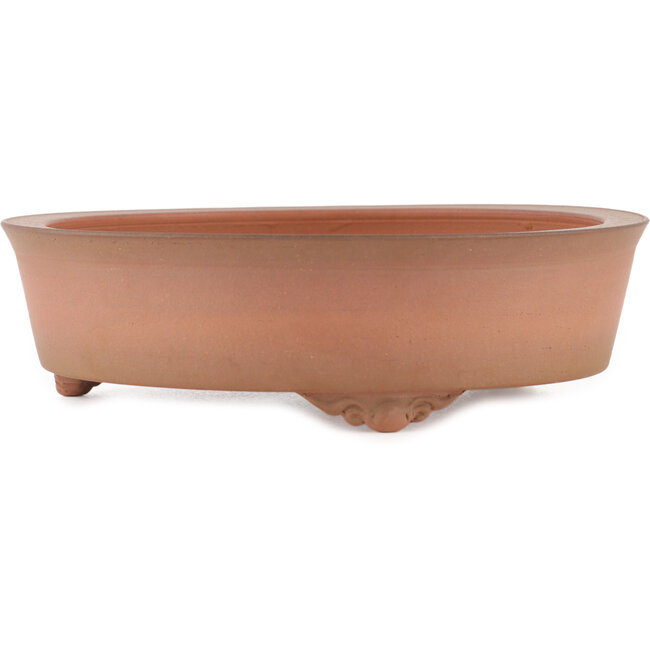 Round unglazed bonsai pot by Itouen - 223 x 223 x 65 mm