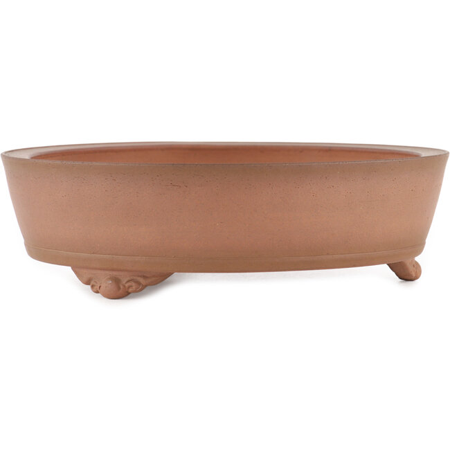 Round unglazed bonsai pot by Itouen - 220 x 220 x 64 mm