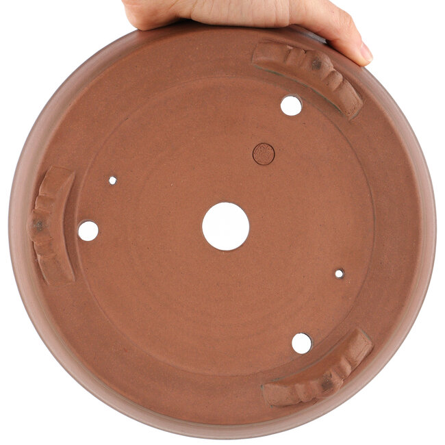 Ronde ongeglazuurde bonsaipot van Itouen - 220 x 220 x 64 mm