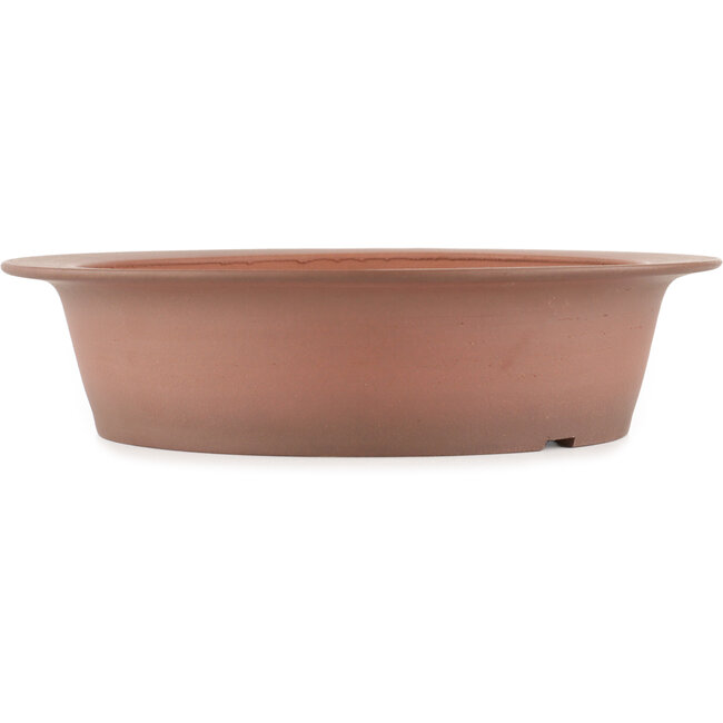 Round unglazed bonsai pot by Shoko - 277 x 277 x 67 mm