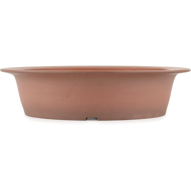 Round unglazed bonsai pot by Shoko - 277 x 277 x 67 mm