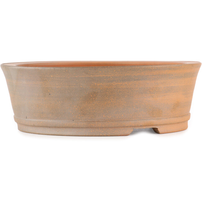 Maceta para bonsái redonda sin esmaltar de Itouen - 220 x 220 x 72 mm