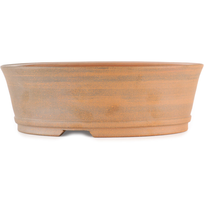 Round unglazed bonsai pot by Itouen - 220 x 220 x 72 mm