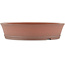 Round unglazed bonsai pot by Shoko - 227 x 227 x 53 mm