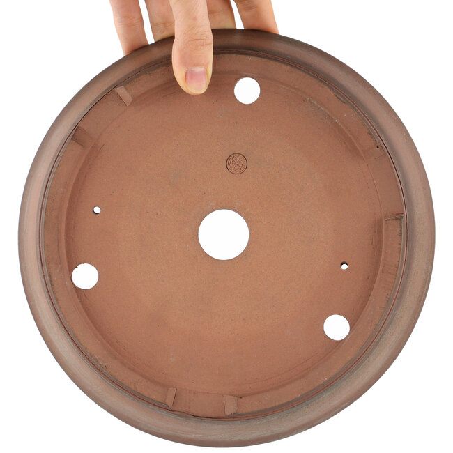 Maceta para bonsái redonda sin esmaltar de Itouen - 220 x 220 x 55 mm