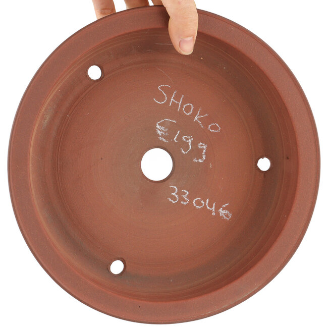 Ronde ongeglazuurde bonsaipot van Shoko - 227 x 227 x 53 mm