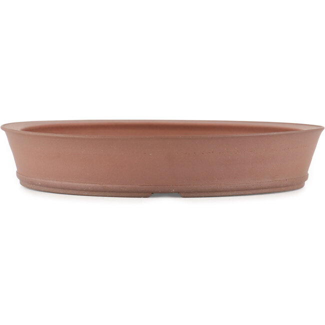 Round unglazed bonsai pot by Shoko - 225 x 225 x 40 mm