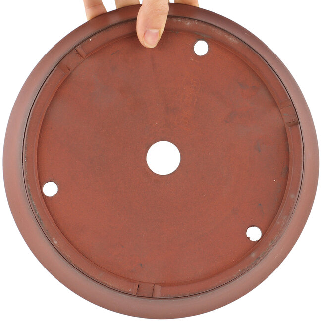 Ronde ongeglazuurde bonsaipot van Shoko - 227 x 227 x 53 mm