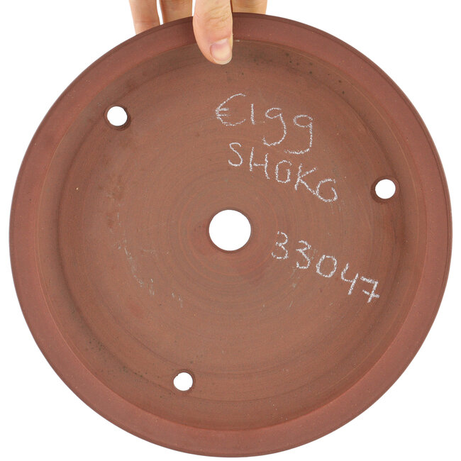 Maceta para bonsái redonda sin esmaltar de Shoko - 225 x 225 x 40 mm