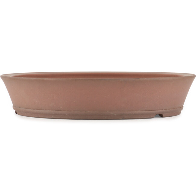 Round unglazed bonsai pot by Shoko - 250 x 250 x 50 mm