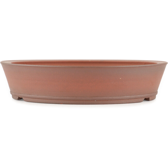 Round unglazed bonsai pot by Shoko - 225 x 225 x 50 mm